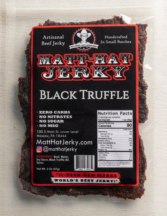 Black Truffle Beef Jerky MattHat Jerky