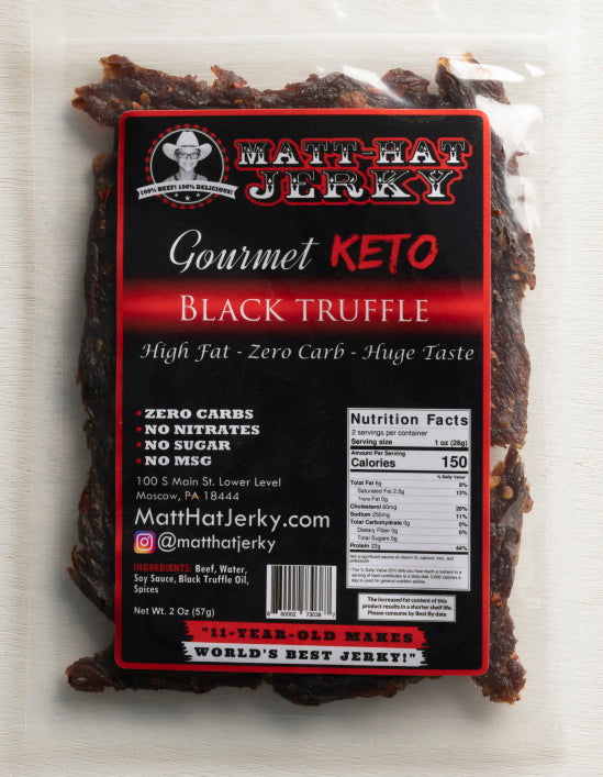 Gourmet Keto Black Truffle Beef Jerky MattHat Beef Jerky MattHat
