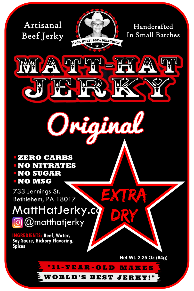 Extra Dry Original Beef Jerky MattHat Jerky