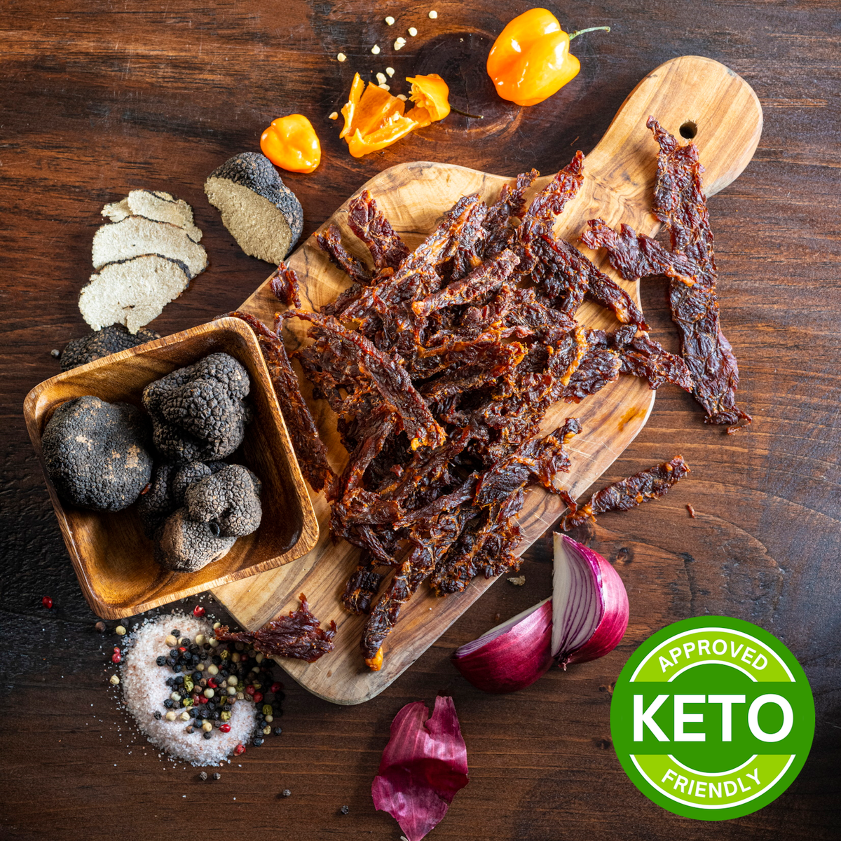 Gourmet Flank Black Truffle Beef Jerky by Matt-Hat Jerky