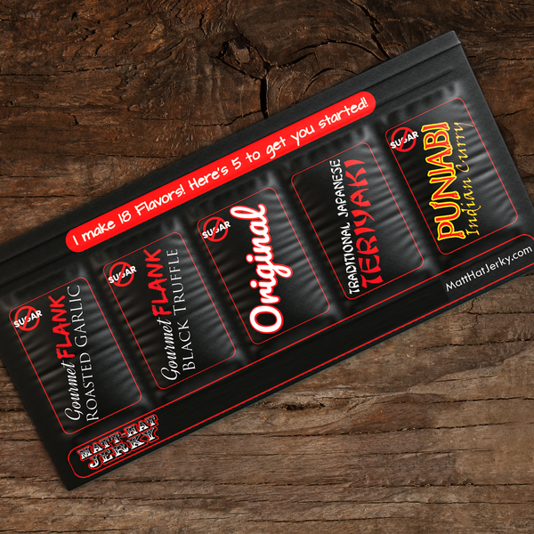 SAMPLE PACK - 5 Flavors – Matt-Hat Jerky