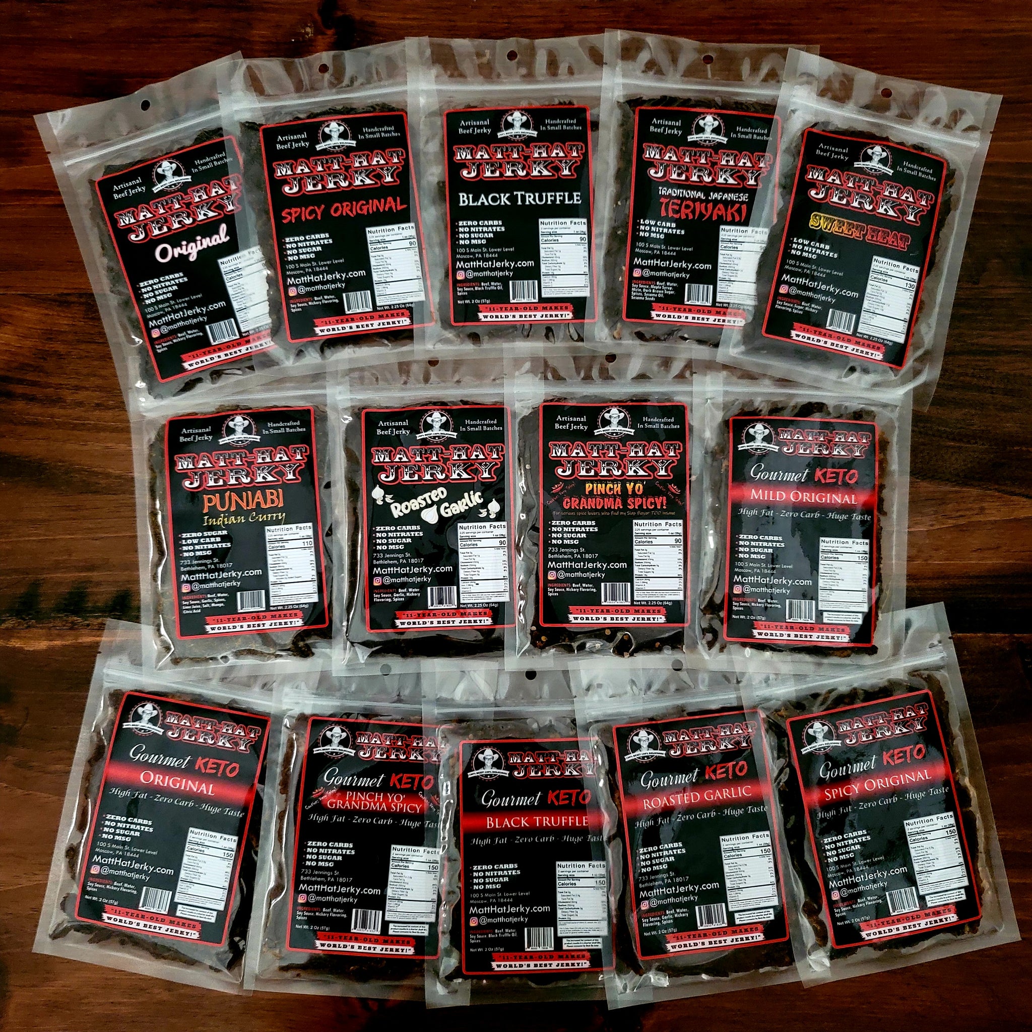 Beef Jerky Variety Packs MattHat Jerky