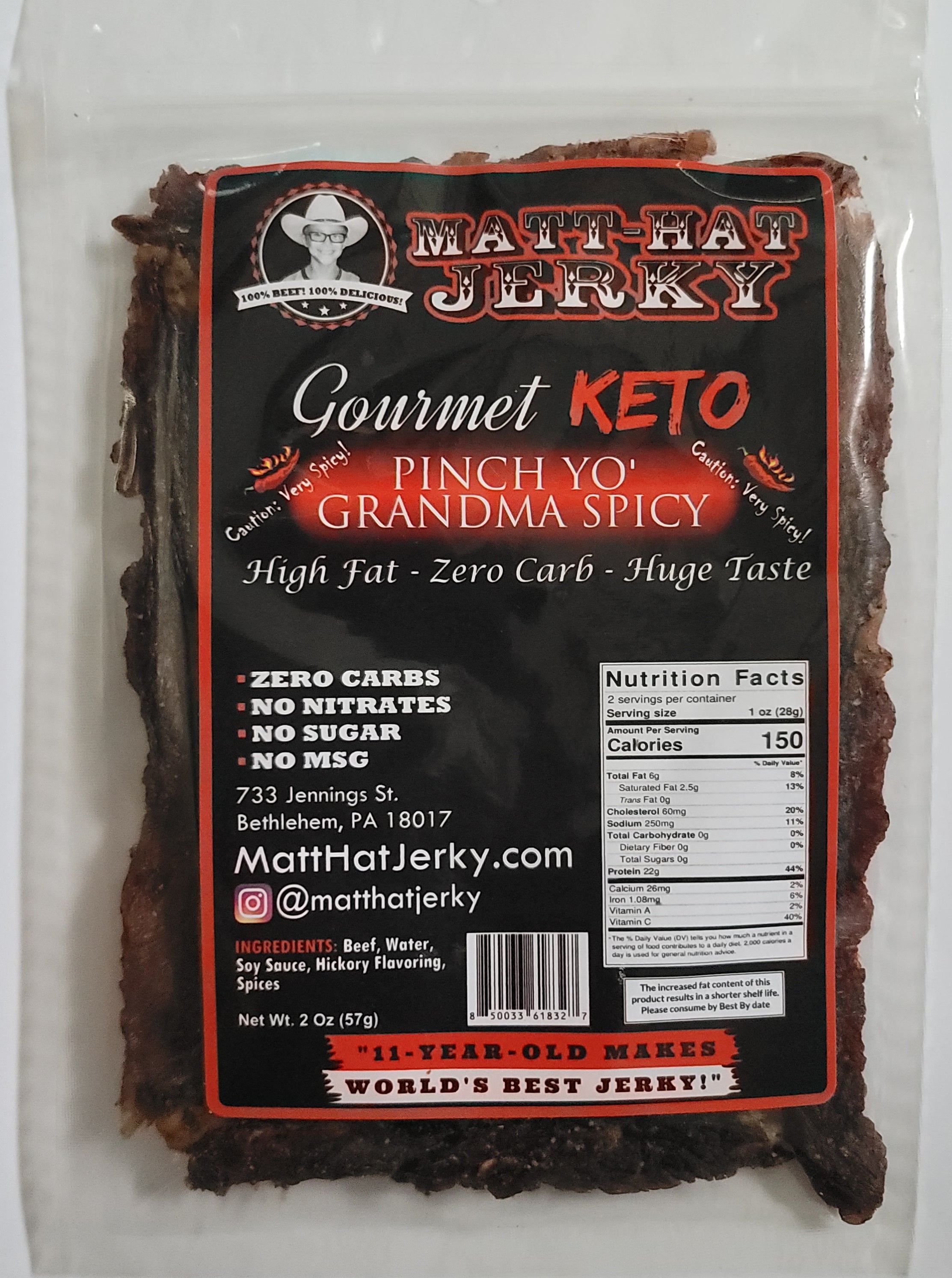 Gourmet Pinch Yo Grandma Spicy Beef Jerky