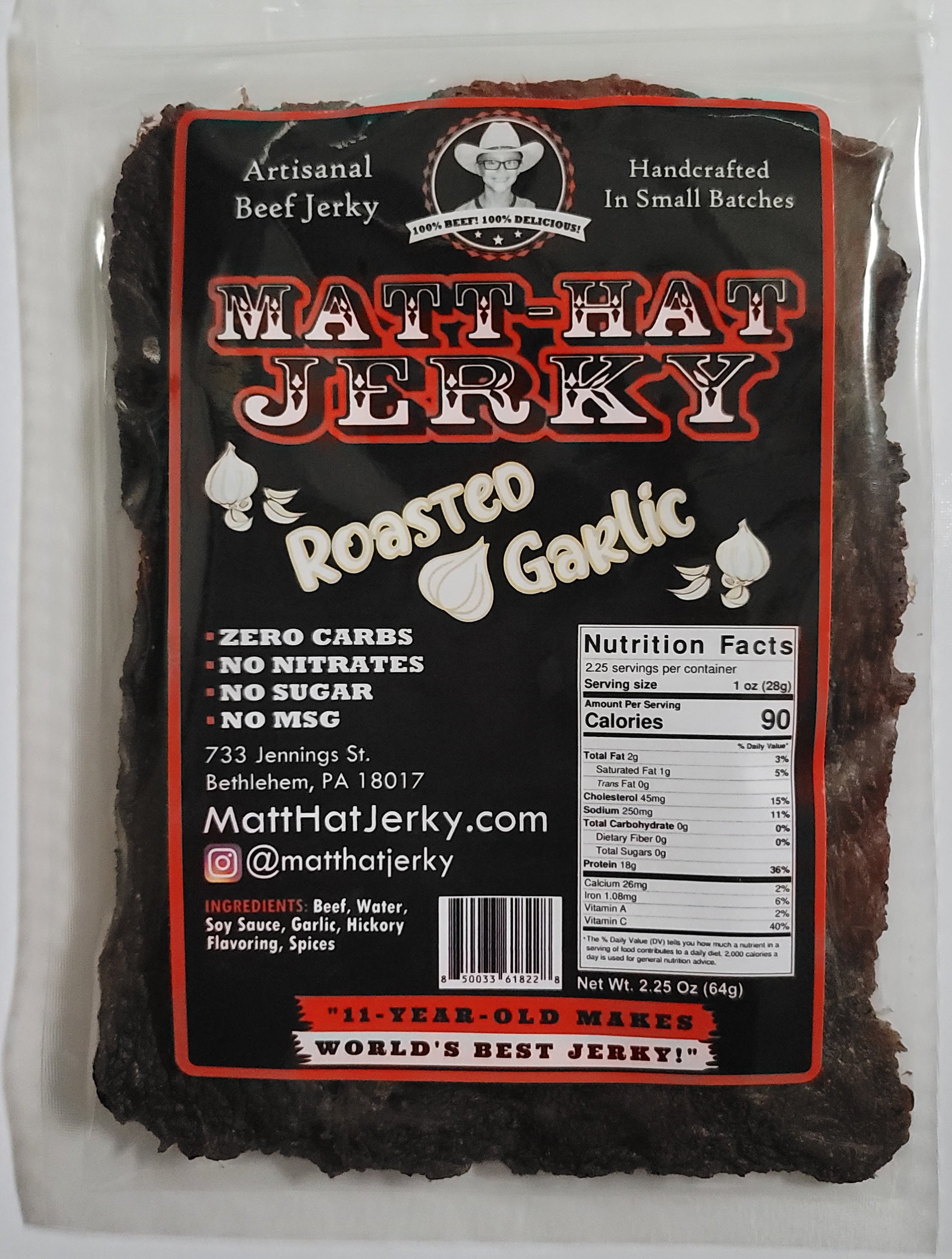 Roasted Garlic Beef Jerky